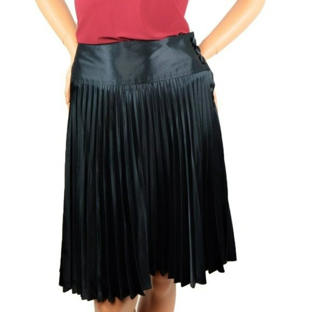 Like New Vertigo Paris Pleated Silky Mini Skirt 8